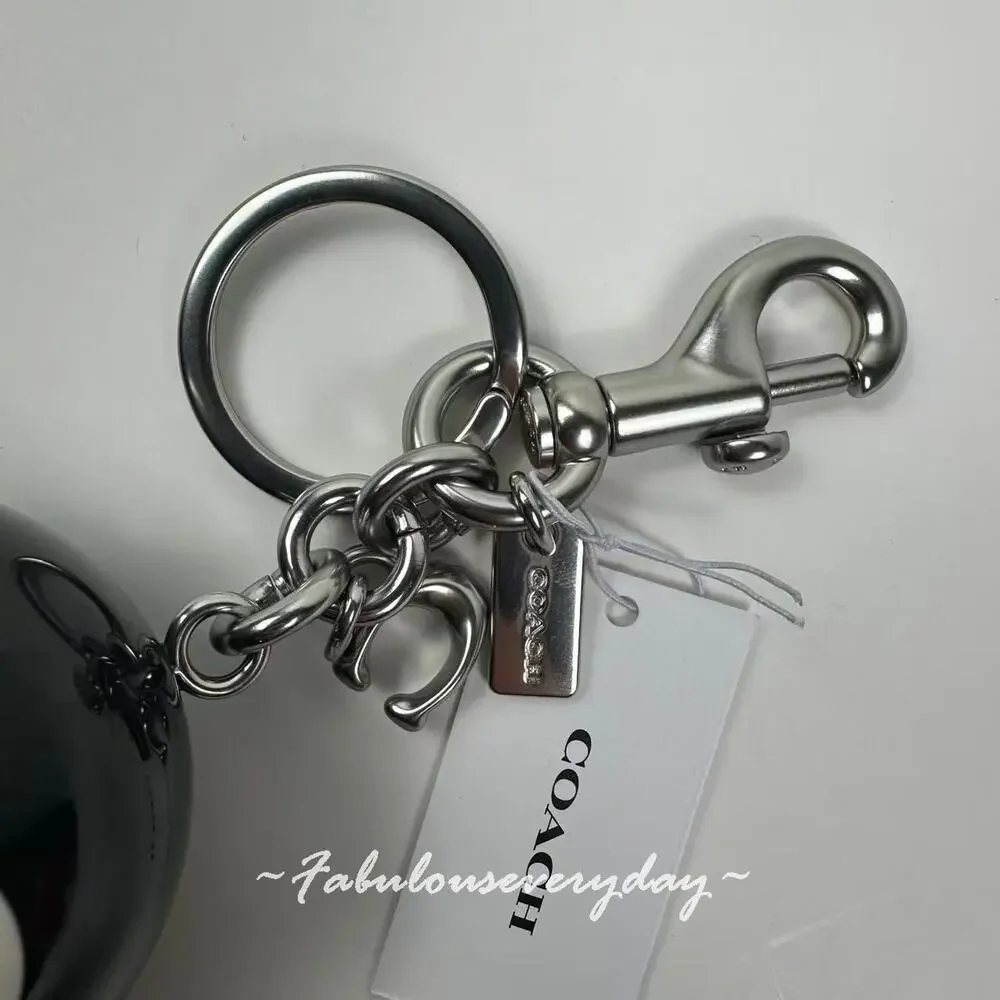 Coach Eight Ball Bag Charm Keychain Keyring CEA15 NWT